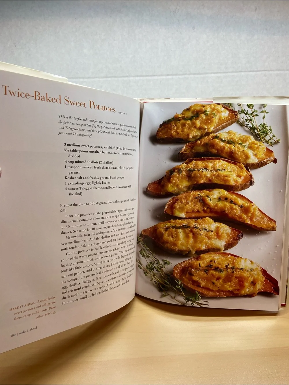 Make It Ahead Cookbook - White Cover with Red Accent